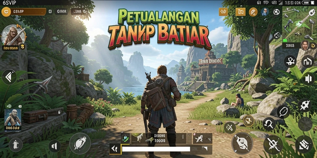 Tangkapan layar utama 6SVIP menampilkan petualangan seru di dunia terbuka.