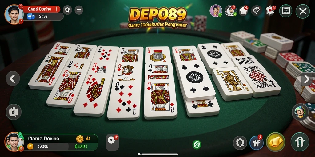 Tampilan gameplay seru dalam DEPO89 yang menampilkan berbagai mode permainan domino.