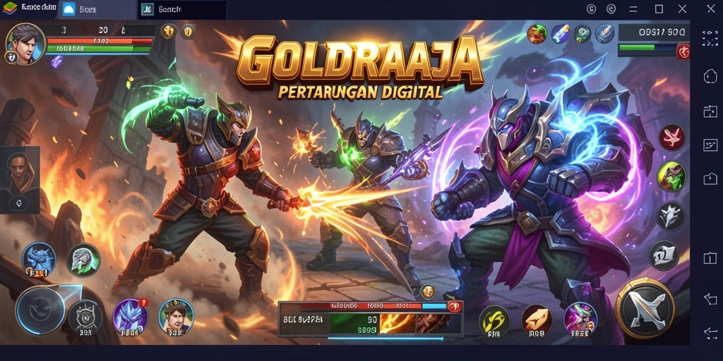 Gameplay <strong>GOLDRAJA</strong> yang seru dan penuh aksi pertarungan.