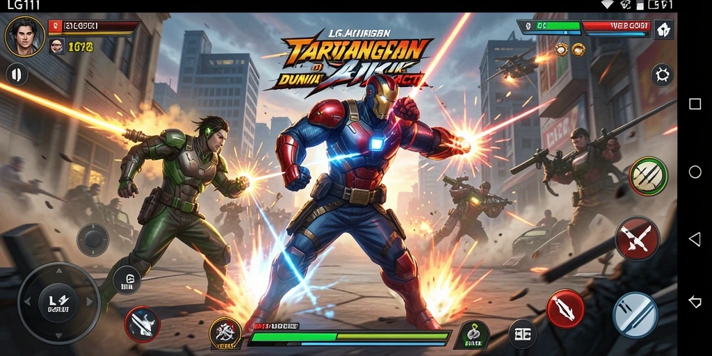 Tangkapan layar gameplay LG111 menunjukkan aksi yang mendebarkan.