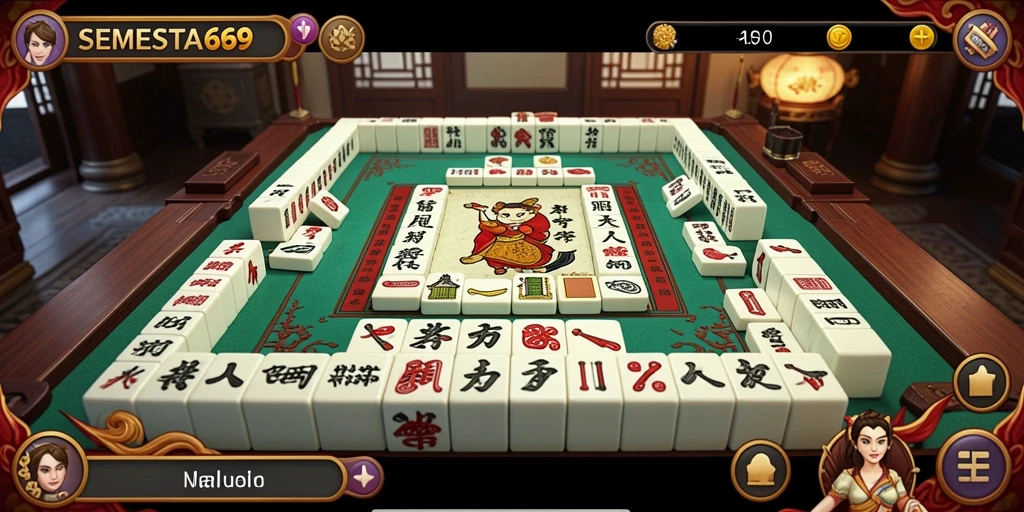 Screenshot utama SEMESTA69 menunjukkan permainan Mahjong yang seru dan menantang.
