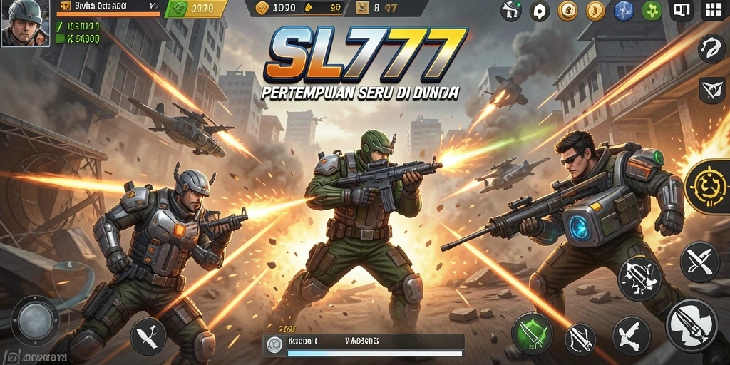 Screenshot utama <strong>SL777</strong> menampilkan aksi pertempuran yang mendebarkan.